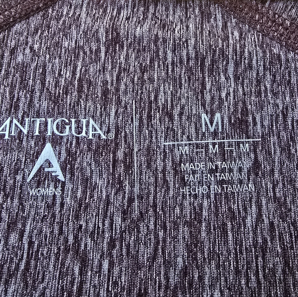 NWT Antigua Desert Dry Long Sleeve Maroon Pullover Women's Size Medium - Picture 3 of 4